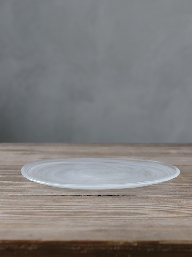 【中古】ガラス製　プレート6枚セット ガラス デザート プレート Fog 21cm