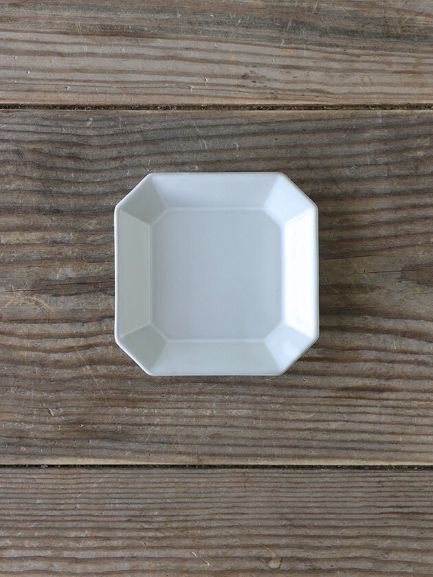 スクエアプレートFluer S 12.4cm オフホワイト