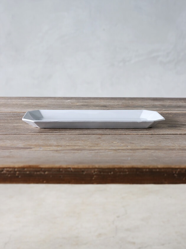 レクタングルプレートFleur M 25cm オフホワイト