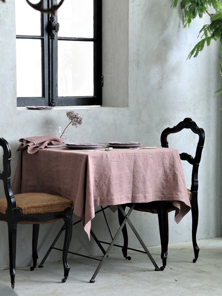サラグレース　リネンテーブルクロス リネンテーブルクロスアッシュローズ