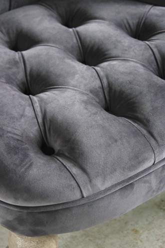 ClassicフレンチローチェアNina ダークグレーベルベット