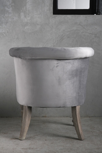 ClassicフレンチローチェアNina ライトグレーベルベット