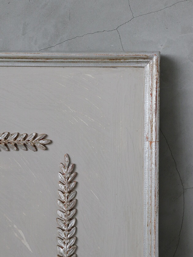 Elusio フレンチウォールデコ boiserie グレージュ×シルバー ～ サラ