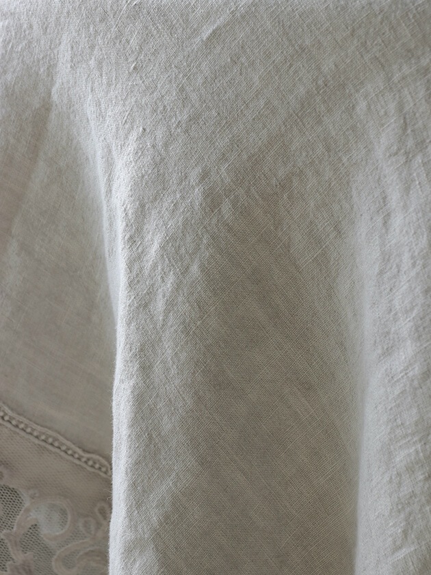 Arte Pura テーブルクロスチュールレース スクエア ライトグレー