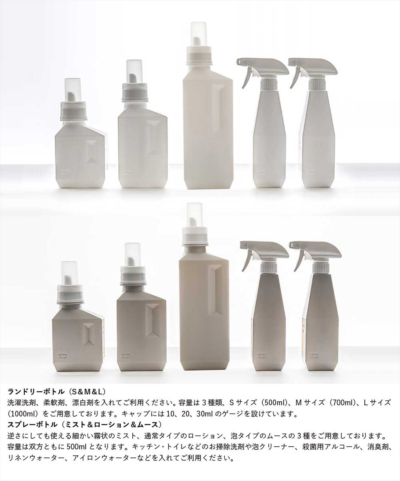 b2c ランドリーボトル L（ホワイト） #SALE | 詰め替えボトル・容器