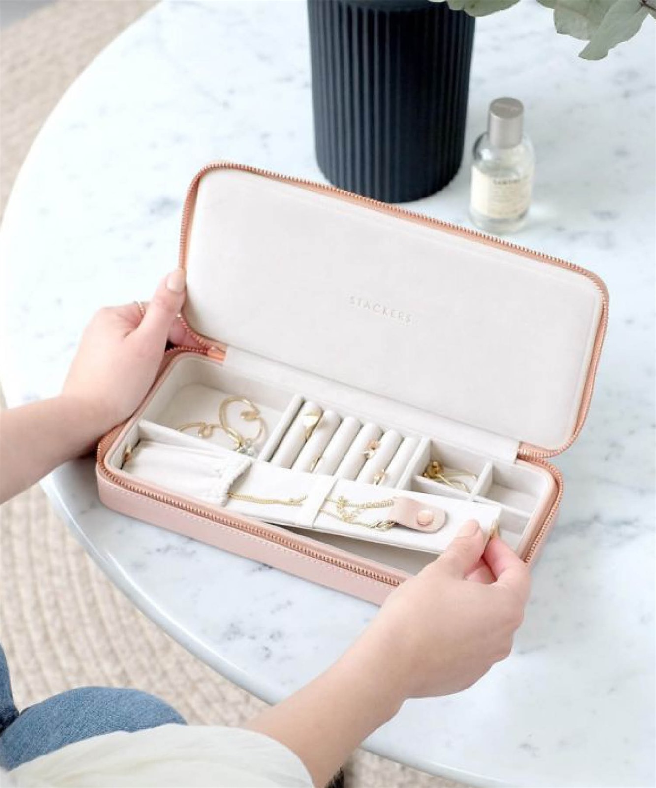 STACKERS〈スタッカーズ〉ジュエリーボックス TRAVEL SLEEK（ピンク