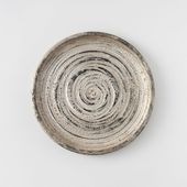 栃の銀彩盆(7寸)