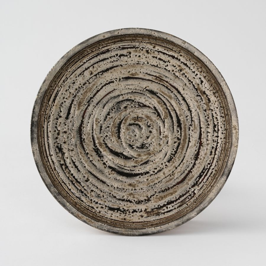 栃の銀彩盆(尺)