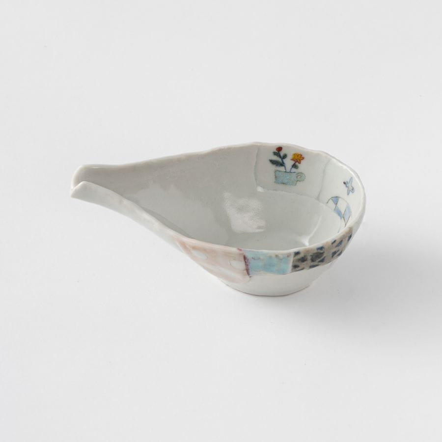 砥部焼はりあわせ片口(小)