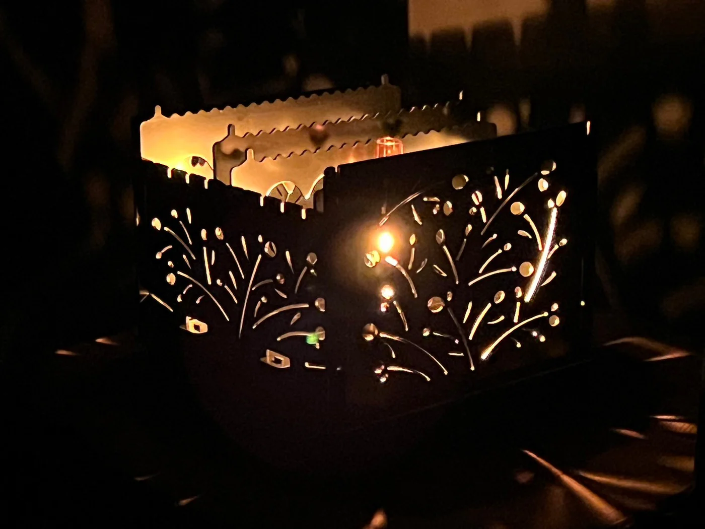 【3WAY焚き火BOX】オリーブ柄　スタンダード＋鉄板Ｓ１枚