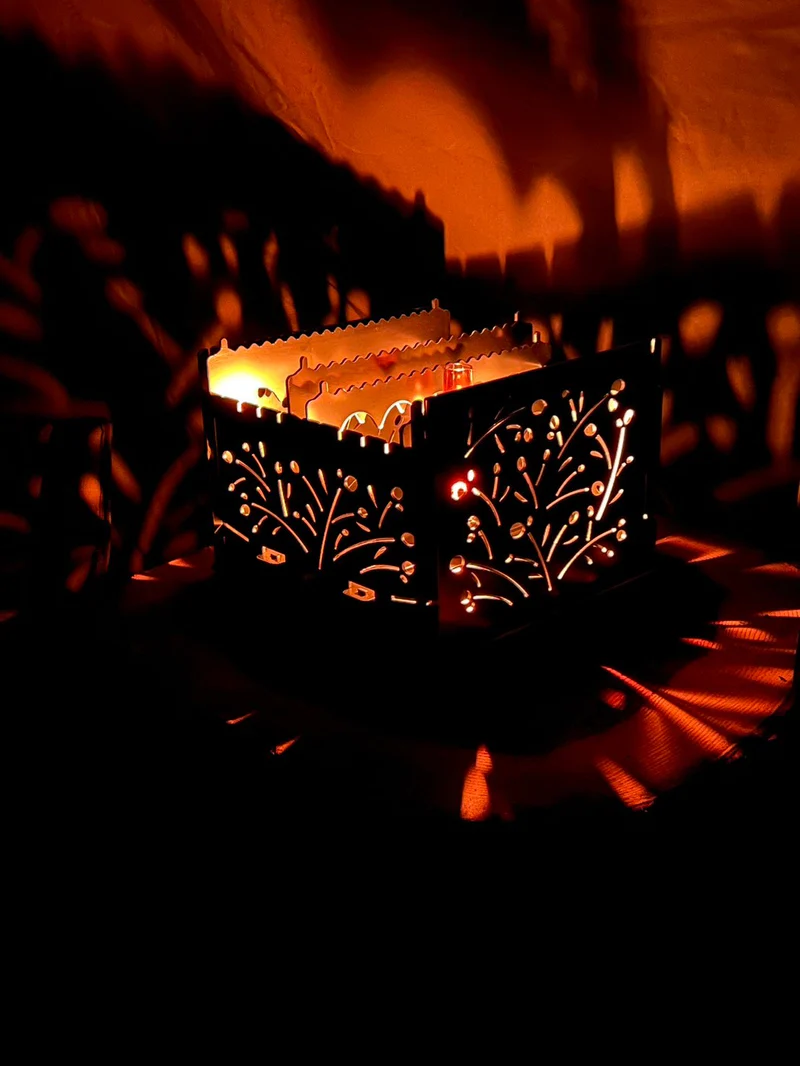 【3WAY焚き火BOX】オリーブ柄　スタンダード