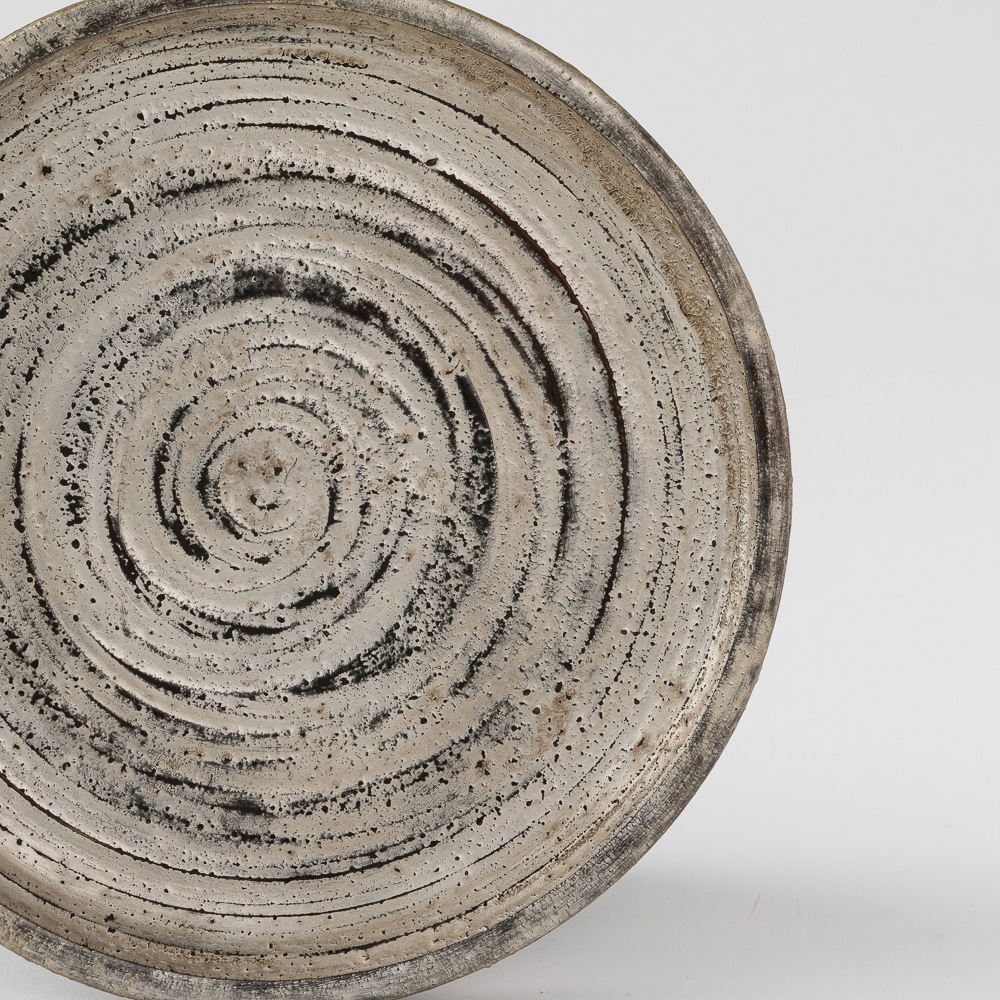 栃の銀彩盆(7寸)