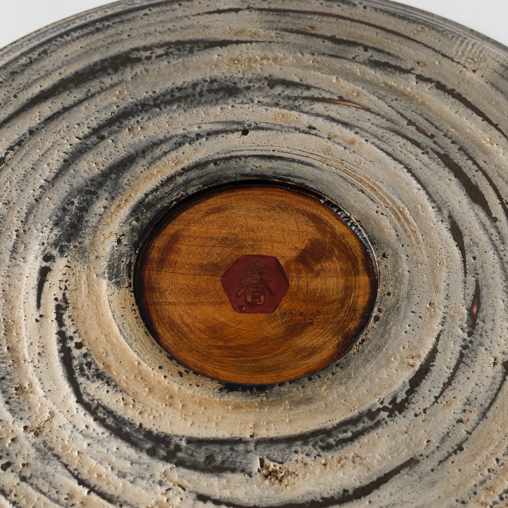 栃の銀彩盆(尺)