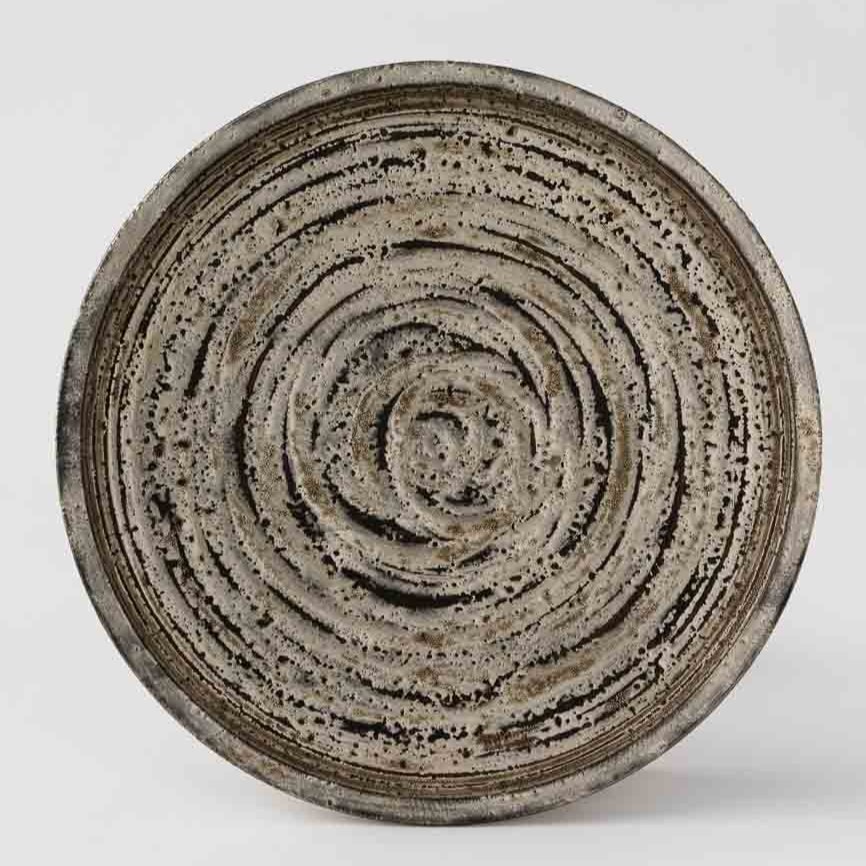 栃の銀彩盆(尺)