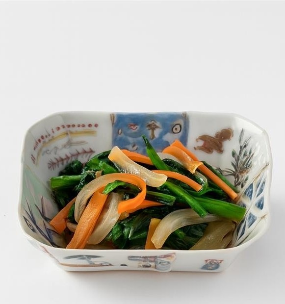 砥部焼はりあわせ角鉢(小)