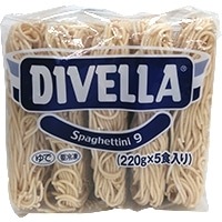 【冷凍】DIVELLA 冷凍スパゲティNo.9  220G　5食入 (ＮＣＦ株式会社/洋風調理品/パスタ)