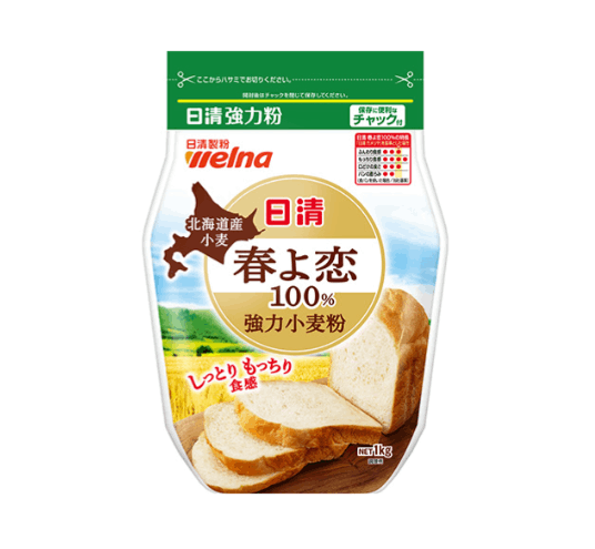 【常温】北海道産小麦 春よ恋100％ 強力粉チャック 1KG (日清製粉ウェルナ/粉/小麦粉) 業務用