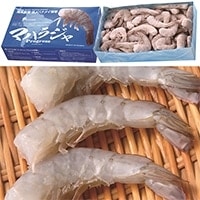 【冷凍】バナメイ無頭殻付きマハラジャ海水養殖 16/20 IQF 1.8KG (株式会社ノースイ/えび)