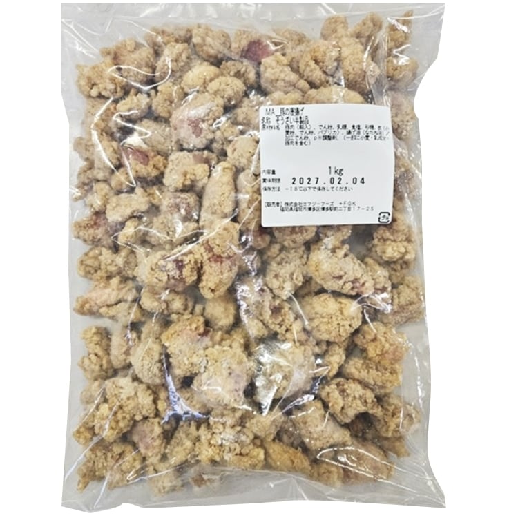 【冷凍】MA_豚の唐揚げ 1KG (三桜商事/豚加工品)