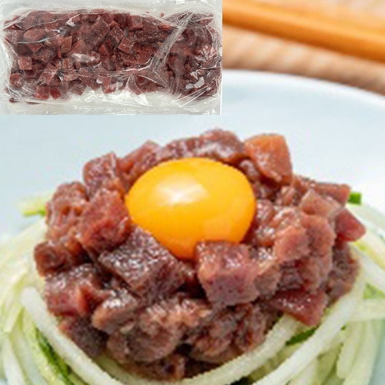 【冷凍】F）きざみ馬ユッケ（生食用） 50G×20個 (三桜商事/ジビエ)