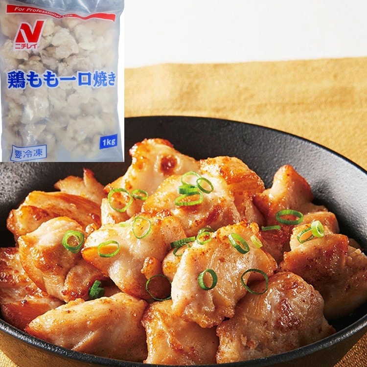 【冷凍】鶏もも一口焼き 1KG (株式会社ニチレイフーズ/鶏加工品/焼き鳥)