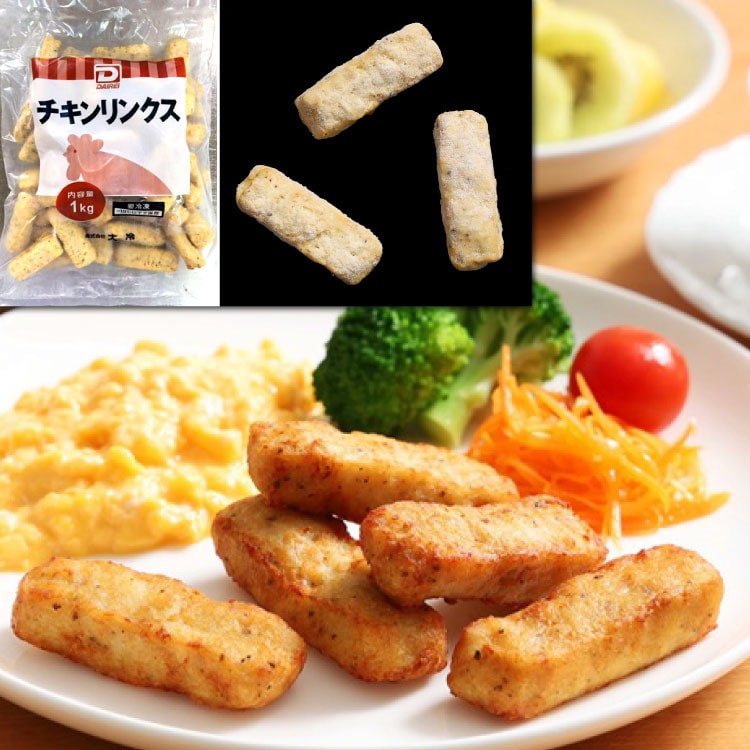 【冷凍】チキンリンクス 1KG (株式会社大冷/鶏加工品/鶏その他)