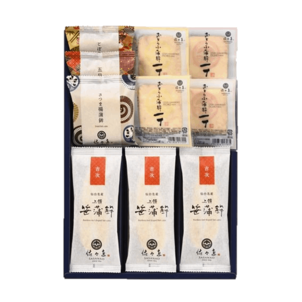 吟-112 (おとうふかまぼこと笹かま「吉次」、揚蒲鉾 計13枚 化粧箱入)