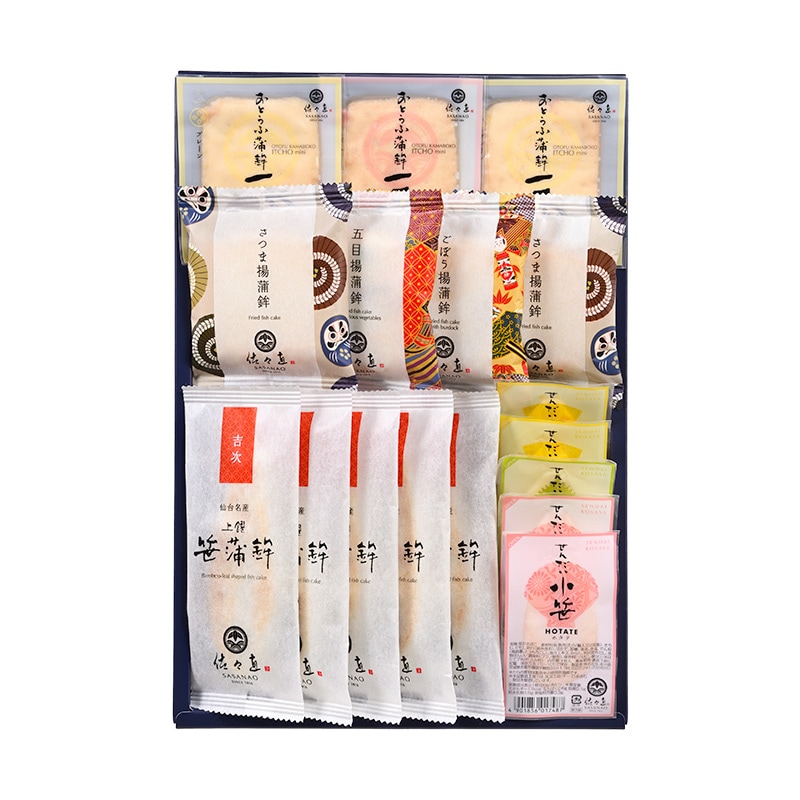 吟-113  (おとうふかまぼこと3種類のかまぼこ 計17枚 化粧箱入)