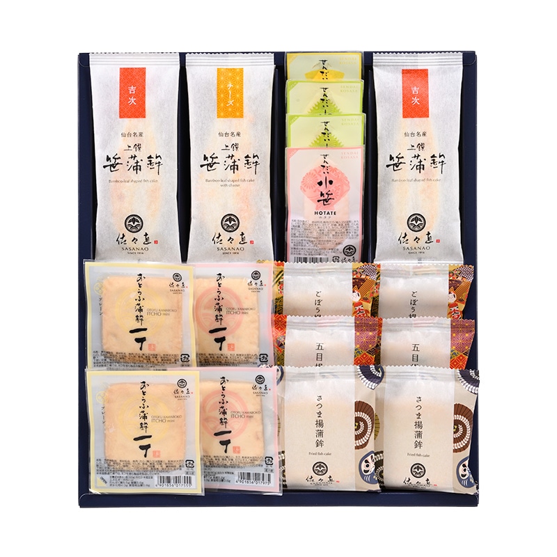 吟-214 (おとうふかまぼこと4種類のかまぼこ 計21枚 化粧箱入)