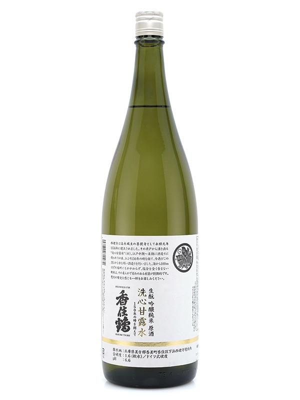 香住鶴 生もと 純米吟醸 原酒 洗心甘露水 1800ml
