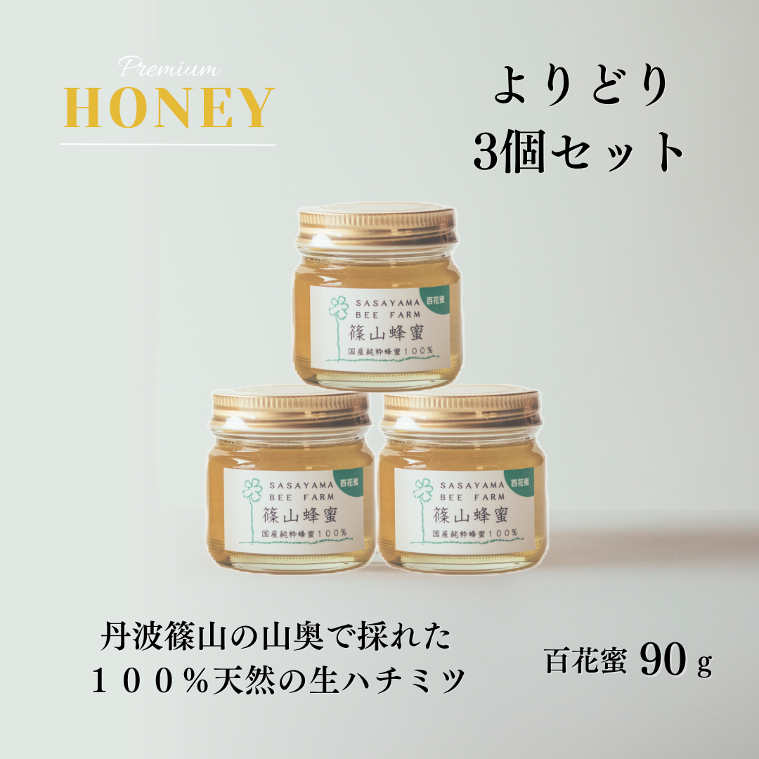 □篠山蜂蜜 丹波篠山で採れた100％天然の生ハチミツ // 90g