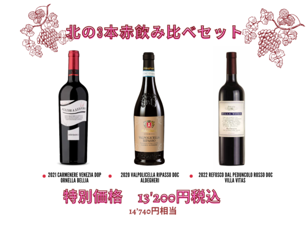 北の濃厚赤ワインセット 3本