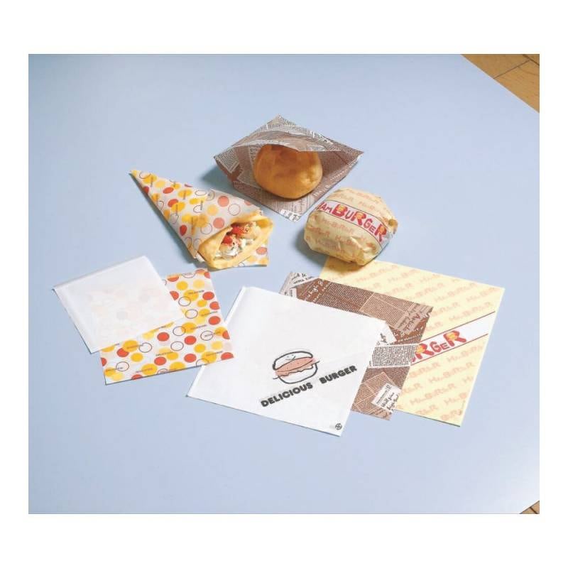 バーガー袋　小(ドーナツ・コロッケ・パン・ワッフル等)まとめ売り業務用3000枚 バーガー袋小(ドーナツ・コロッケ・パン・ワッフル等)業務用まとめ売り