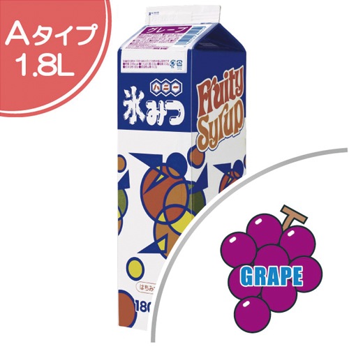 ケース販売】ハニー 業務用 氷みつ グレープ 1．8リットル 8本入