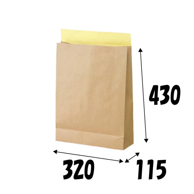 ケース販売】宅配袋 未晒 大 300枚 サイズ320×115