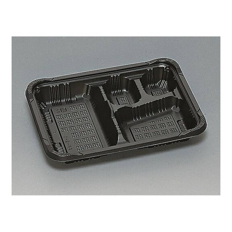 使い捨て 弁当箱 RP－2－1 黒 本体、ふたセット 50枚 外寸
