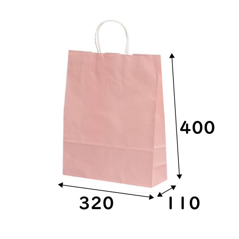 紙手提げ袋 HZ（2才） クリスタルピンク 50枚 幅320×マチ