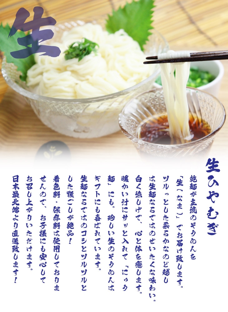 送料無料】感動喉ごし！ 稚内生ひやむぎセット(10袋入) 冷麦 ヒヤムギ