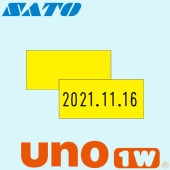 ハンドラベラー uno 1W 専用標準 ラベル 1W-2 黄ベタ SATO サトー|UNO|ハンドラベラー