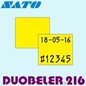 ハンドラベラー Duobeler 216用 標準 ラベル 216-2 黄ベタ 100巻 1箱 SATO サトー|Duobeler216|ハンドラベラー