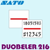 ハンドラベラー Duobeler 216 用標準 ラベル 216-3 赤一本線 100巻 1箱 SATO サトー|Duobeler216|ハンドラベラー