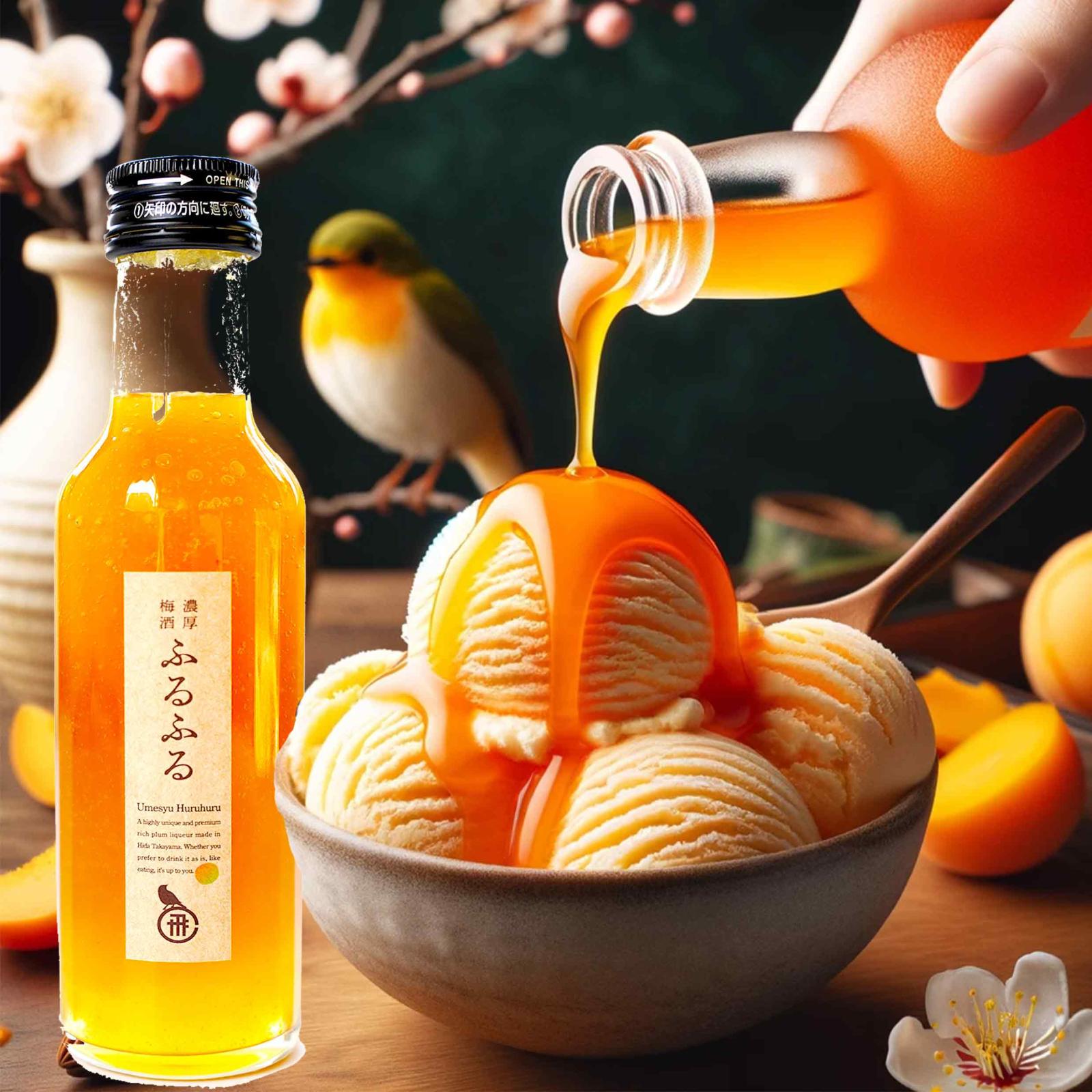 地酒・酒かす,飛騨クラフト>飛騨クラフト 濃厚梅酒 ふるふる 180ml 梅