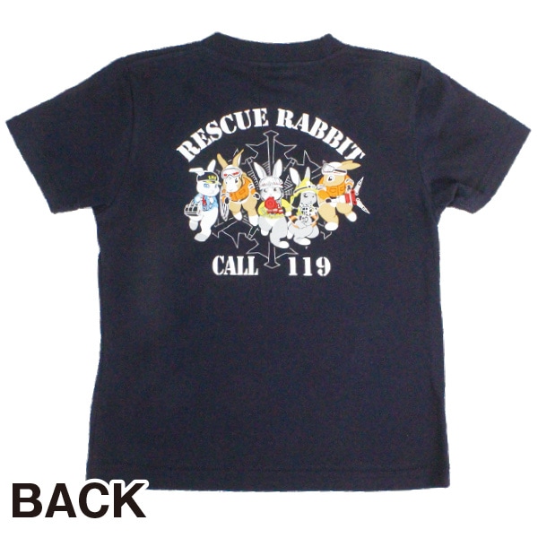 レスキューラビット Tシャツ キッズ用 【ネイビー】
