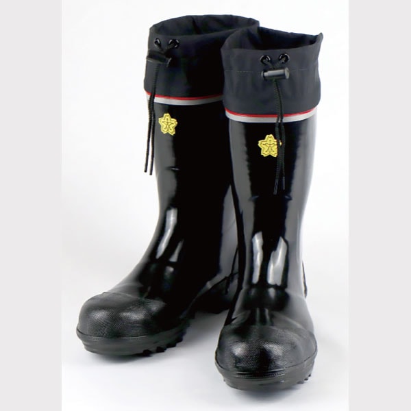 消防長靴(通称銀長) 25cm 新品未使用 希少品！ 高所・構内用 出初め 長編上靴 ブラック | 【ミドリ安全】公式通販