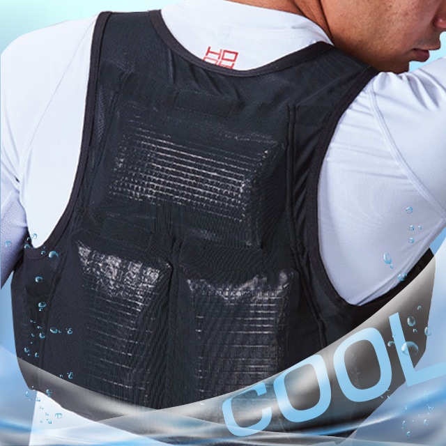 【在庫限り】クーリングベスト保冷剤無し（※ブラック）