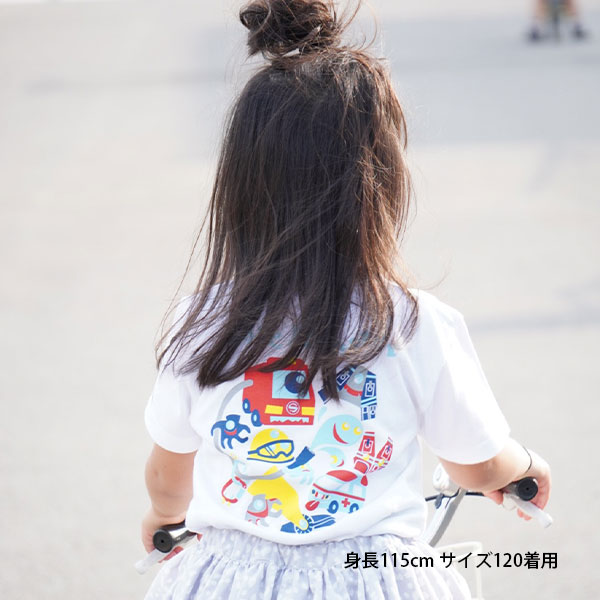 在庫限り】saversオリジナルTシャツ Fire Monster キッズ用 （ホワイト