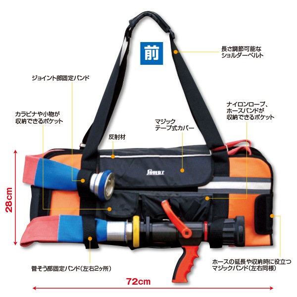 50/65mmホースバッグ ダブル (RS-W-02)｜オリジナルホースバッグ
