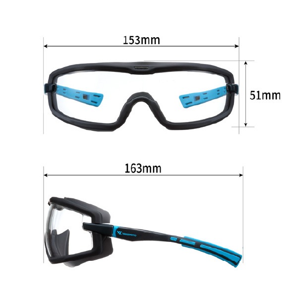 YAMAMOTO】SN-610G ガスケット付一眼形保護めがね｜保護メガネ