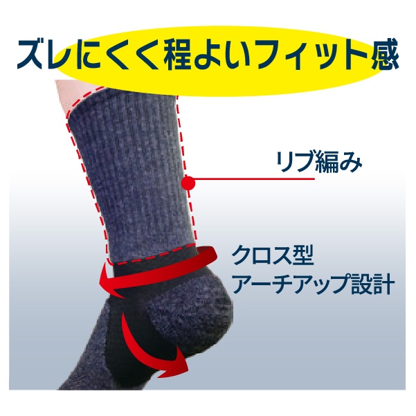 安全靴用高機能ソックス (レギュラー丈)