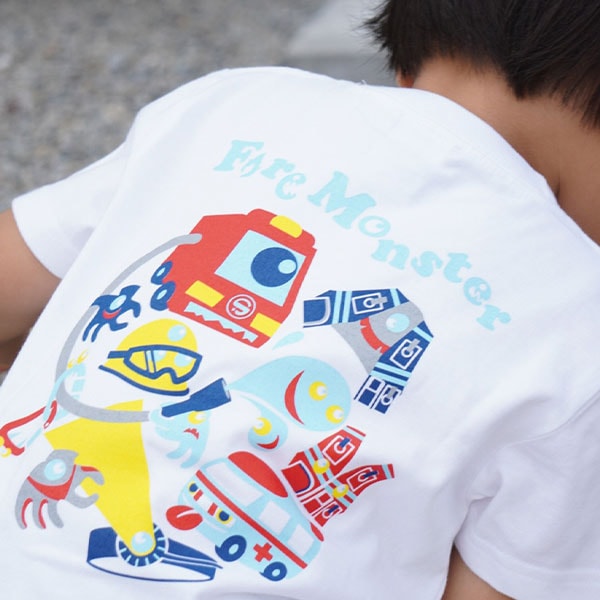 セイバーズオリジナルTシャツ Fire Monster キッズ用 【アクア